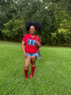 Thee Athletic Blue Block Lightweight  Tee (Red)