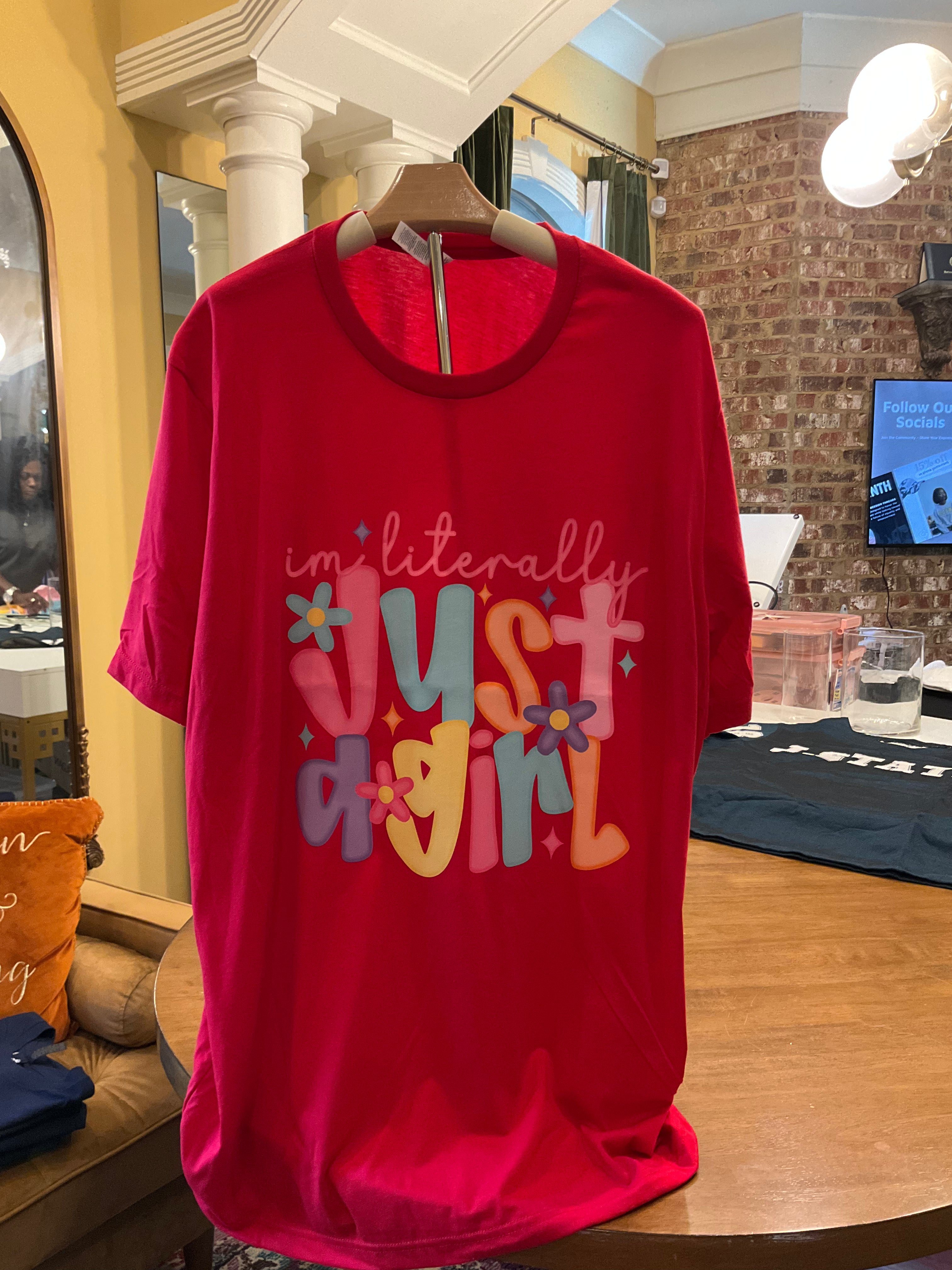 Literally Just A Girl Tee (Red)