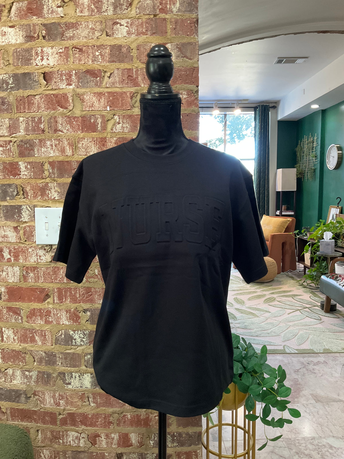 Nurse Embossed Tee (Black)