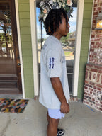 Bleed Thee Blue Spangle Luxe Tee (Grey)
