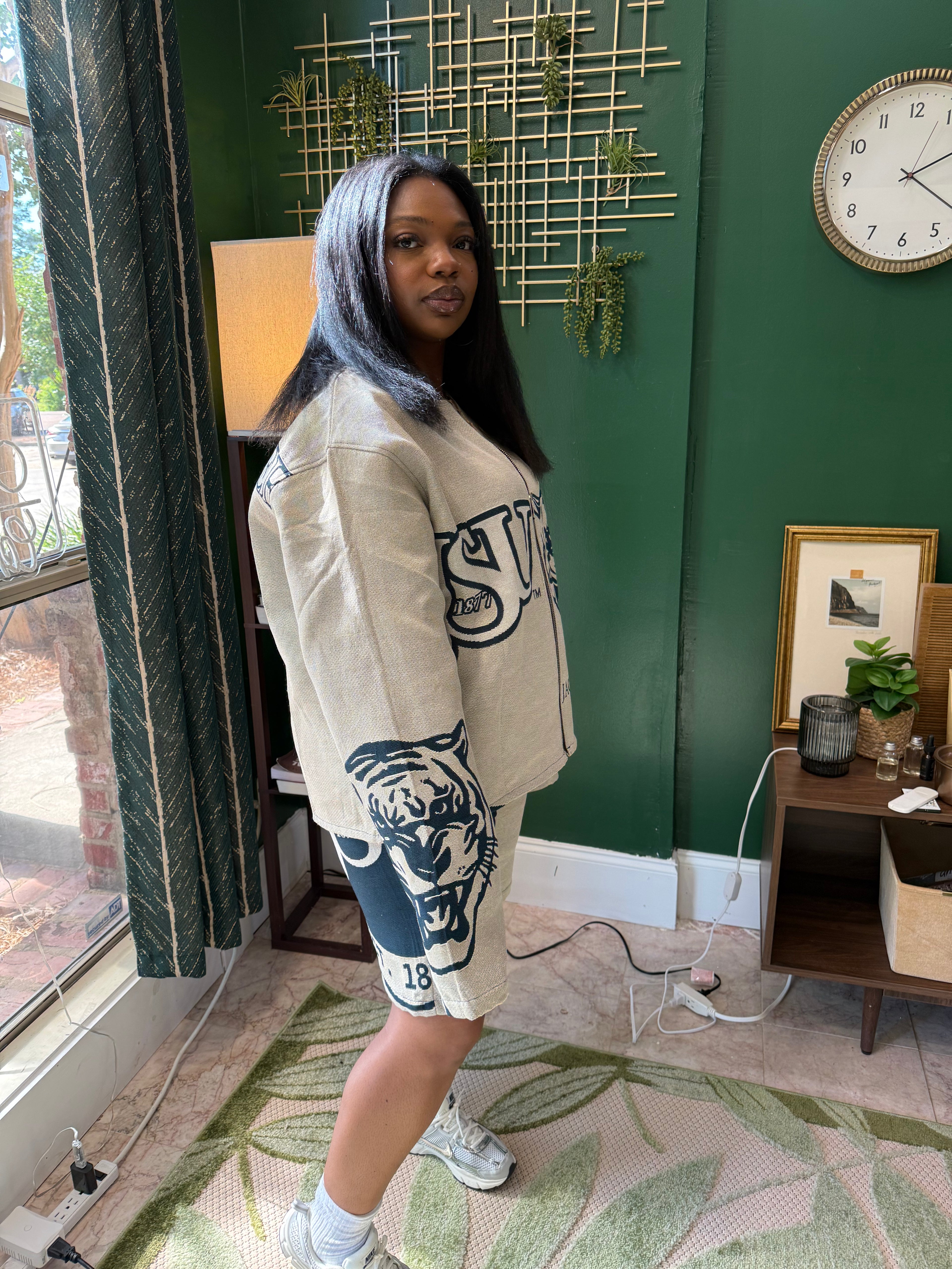 JSU Tapestry Short Set (PRE ORDERS ARE SHIPPED APPROXIMATELY 30 DAYS AFTER PURCHASE) This is an estimate and is subject to change!