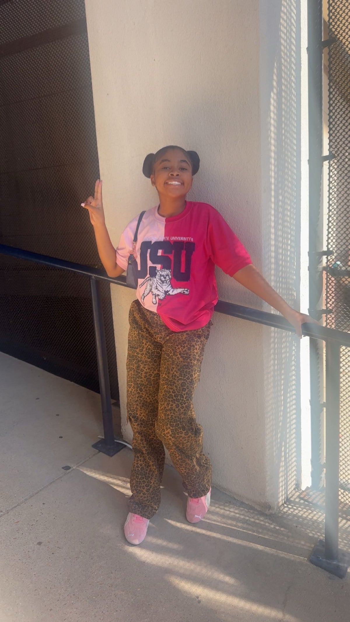 Kids JSU Split Pink T-Shirt