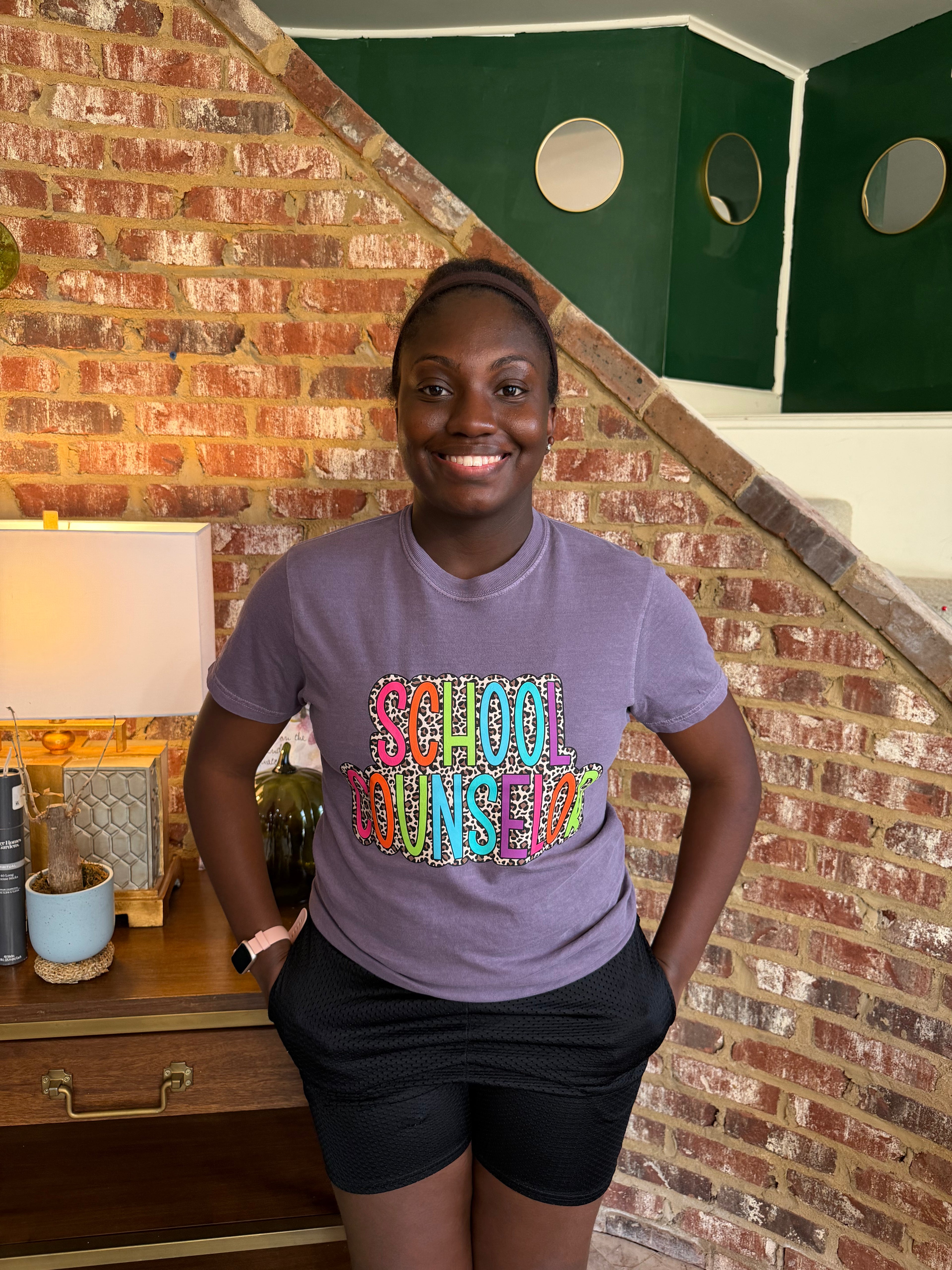 Cheetah Print School Counselor (Mauve) Tee | The Vault Colelction