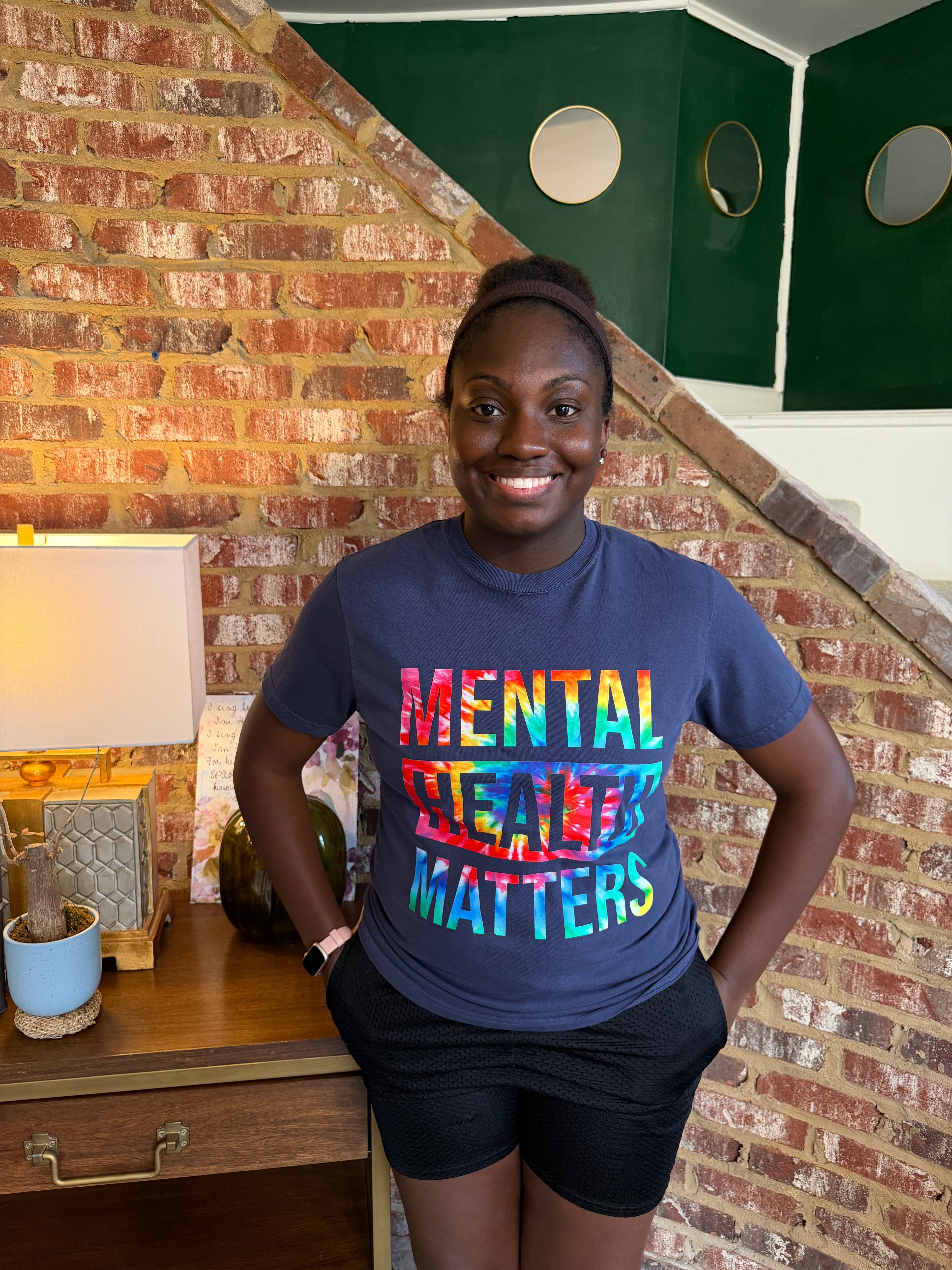 Mental Health Matters Retro Tee (Blue) | The Vault Collection