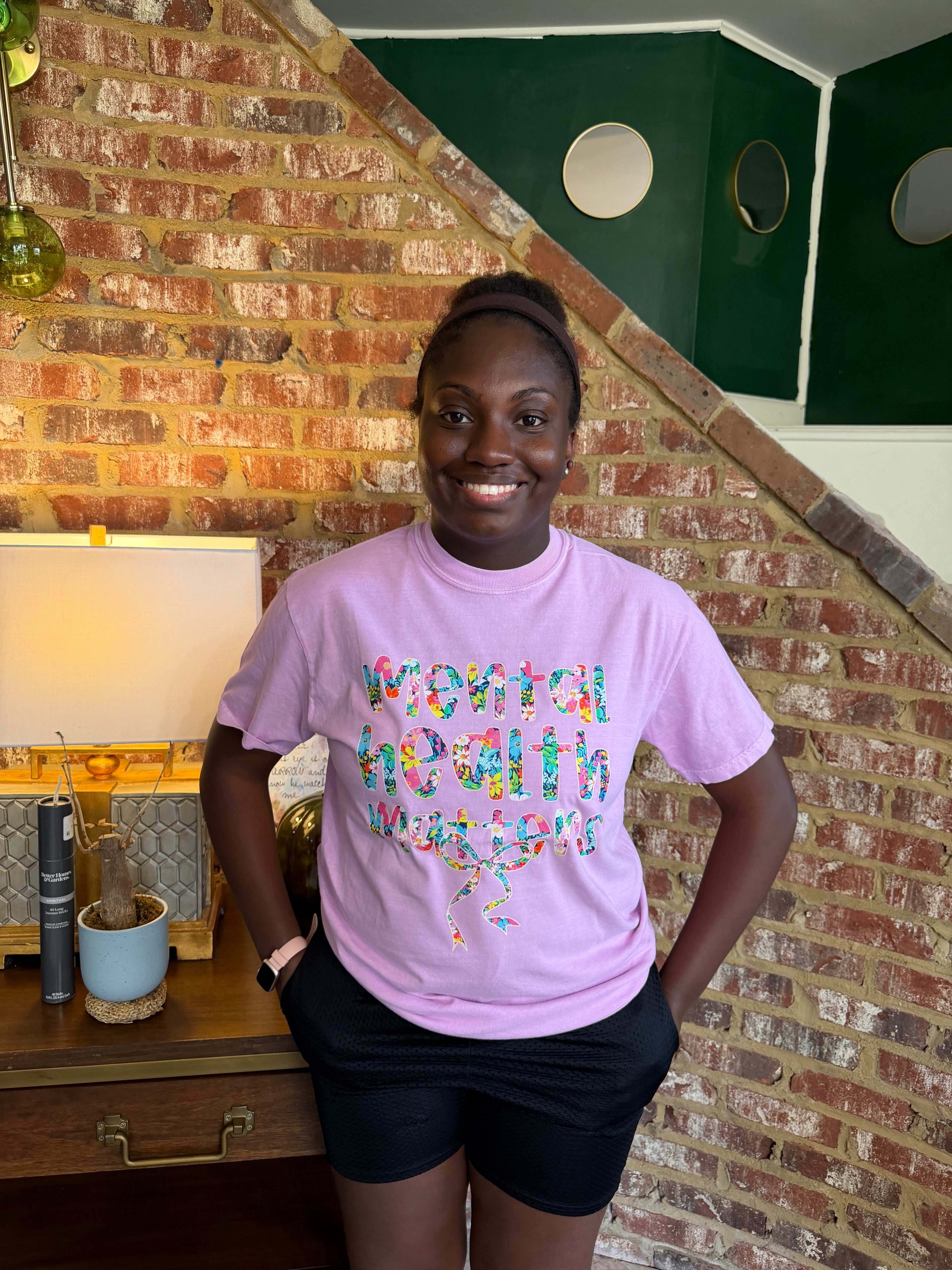 Mental Health Matters Ribbon/Flower Tee | The Vault Collection