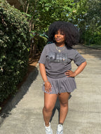 THEE Diamond Block Luxe Tee (Charcoal) (UNISEX)