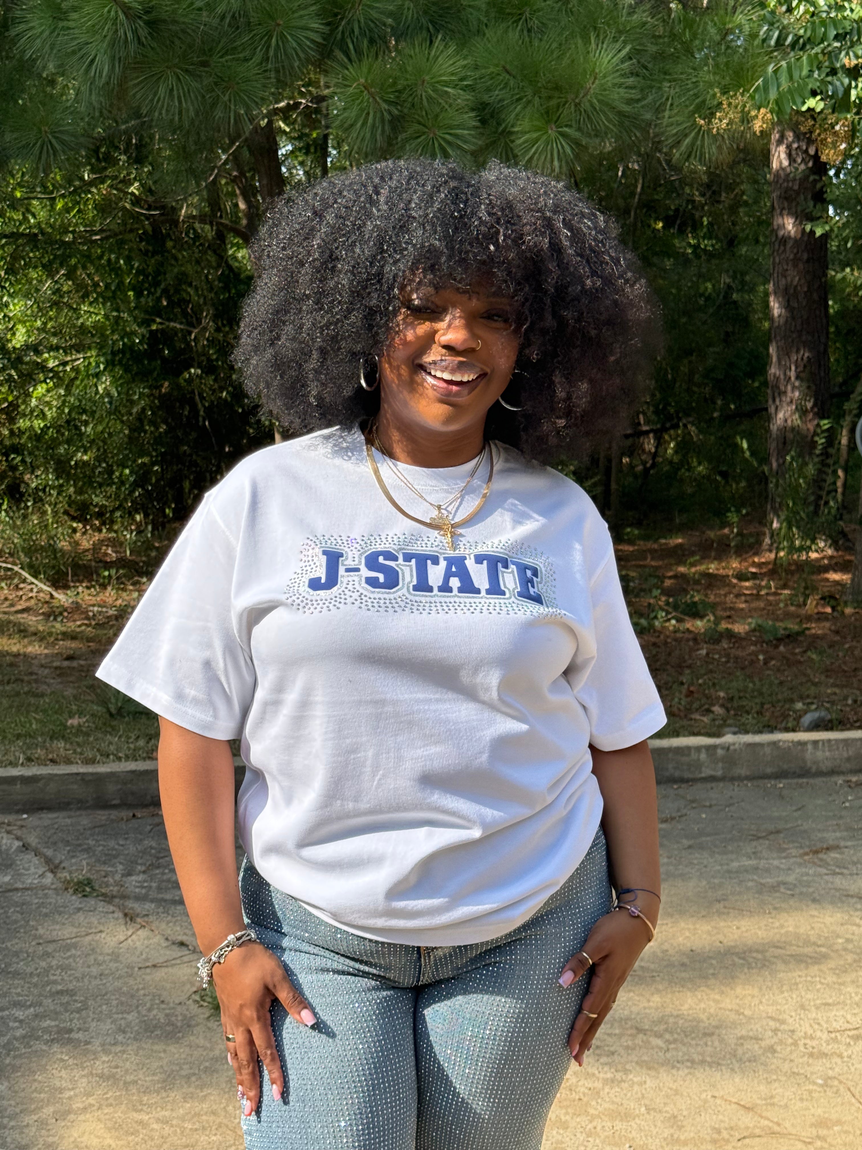 J-State Spark Luxe Tee (White) (UNISEX)