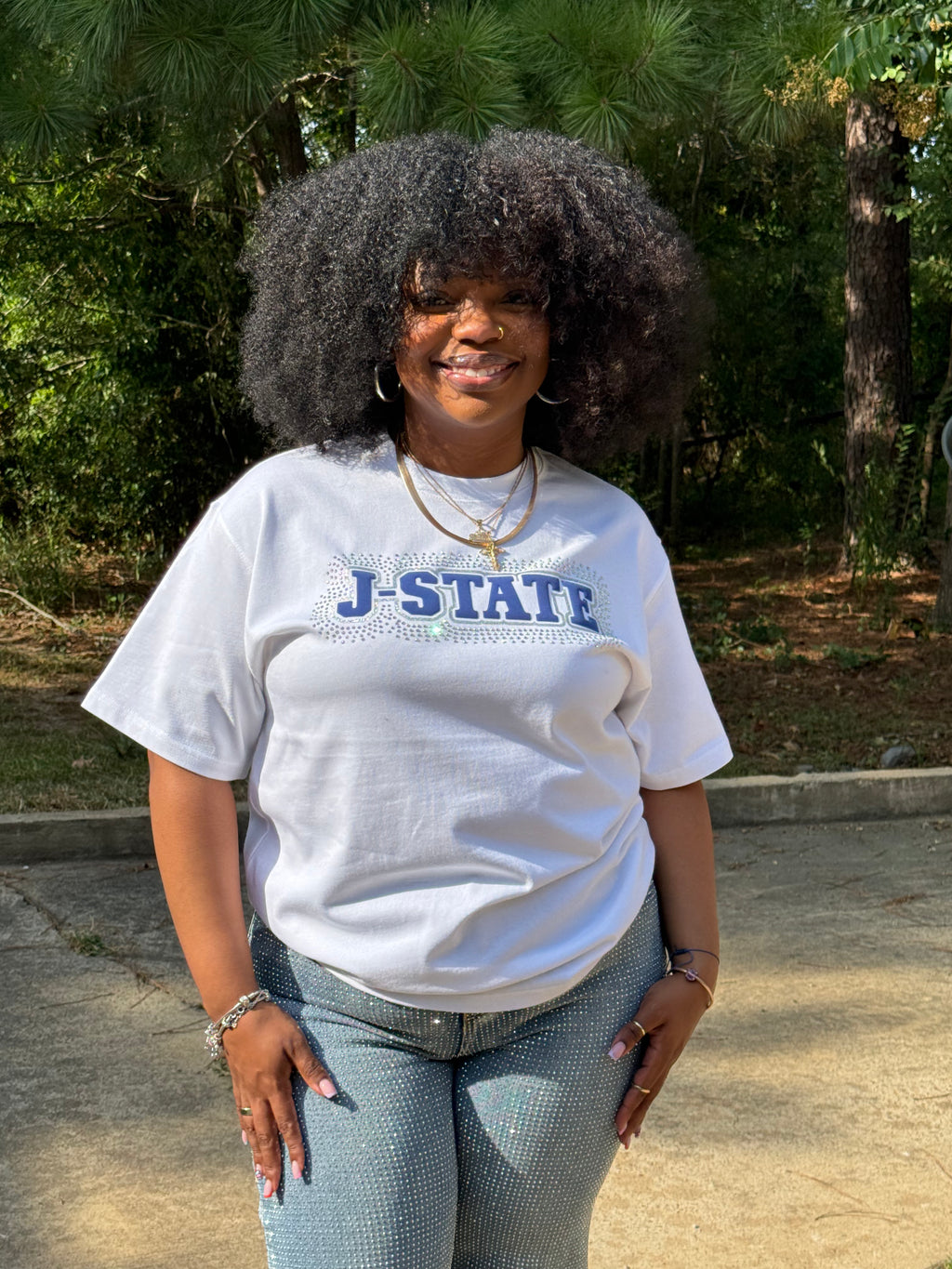J-State Spark Luxe Tee (White) (UNISEX)