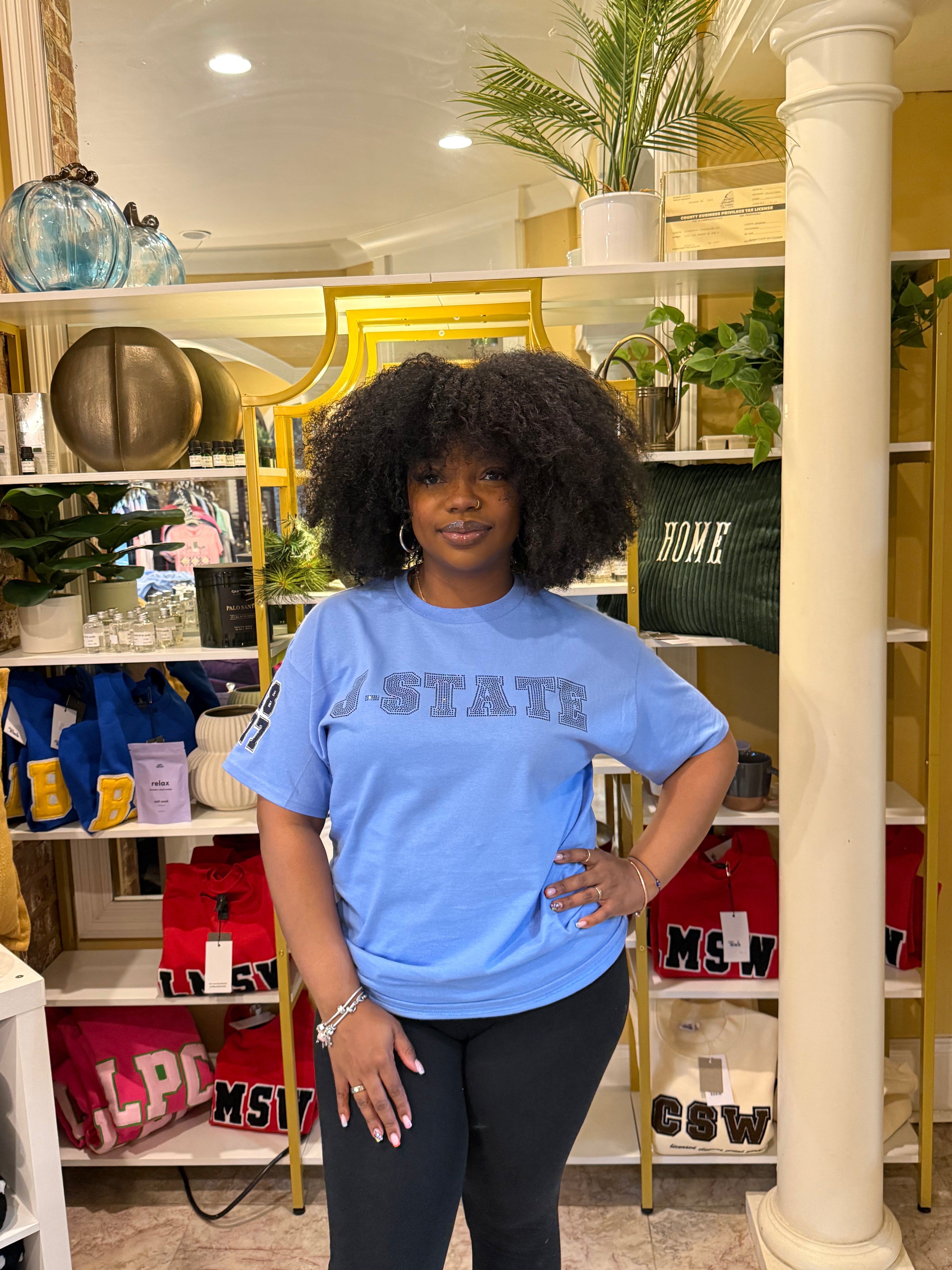 Bleed Thee Blue Spangle Luxe Tee (Boom Blue)
