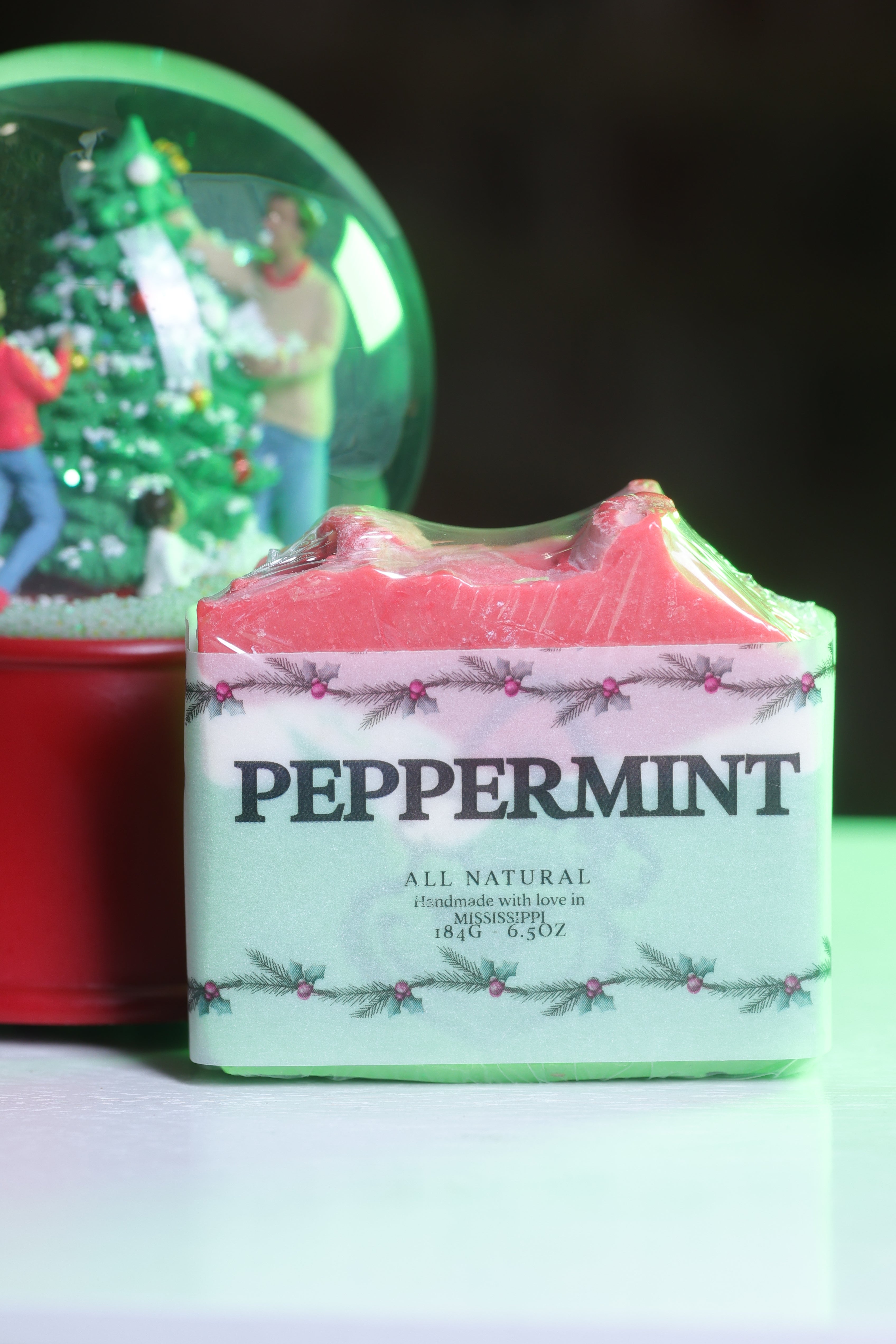 Grinchmas Peppermint All Natural Handmade Soap Made in Mississippi