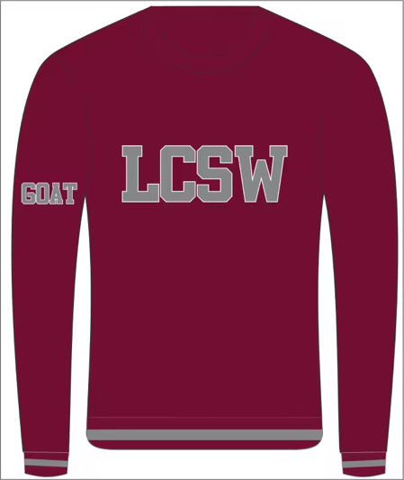 The GOAT LCSW sweatshirt