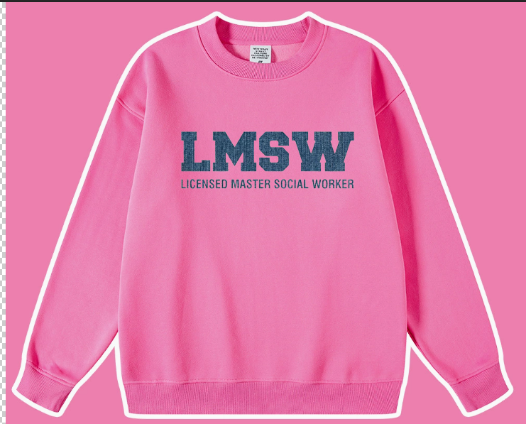 Lcsw Sweatshirt with Blue Jean Chenille Embroidery