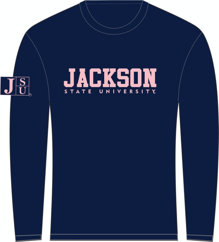 JSU Pink and Blue Long Sleeve T-shirt PRE ORDER SHIPS BY END OF NOVEMBER