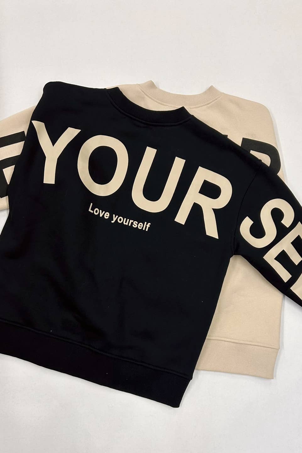 Be Yourself Love Yourself Printed Oversized Sweatshirt