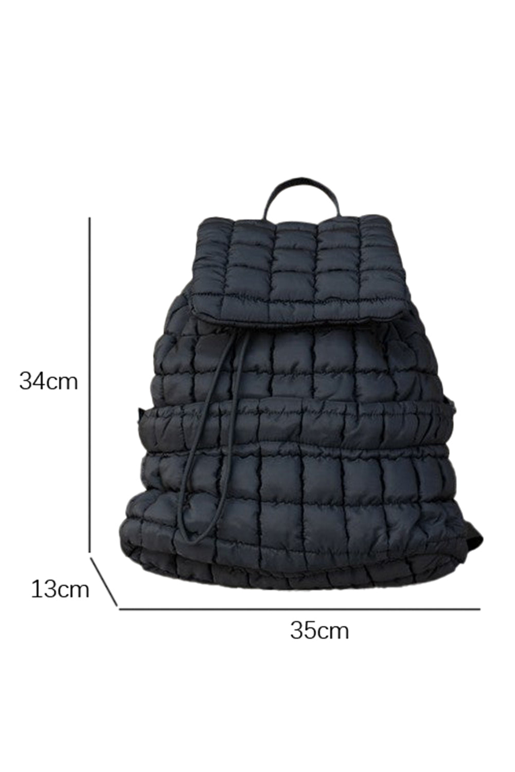 Pink Solid Flapped Quilted Puffer Backpack