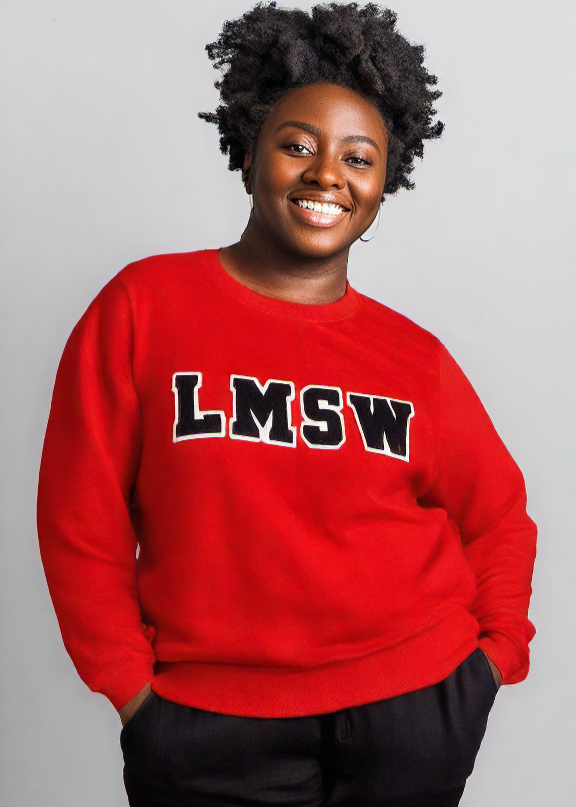 Red and Black Licensed Master Social Worker Sweatshirt