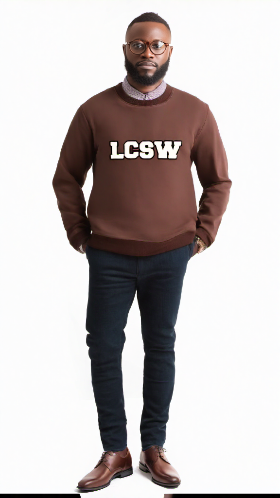 Chocolate Brown Trimmed In Black LCSW Sweatshirt