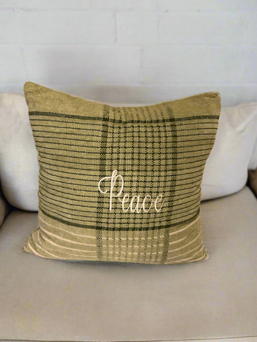 Home Plaid Throw Pillow