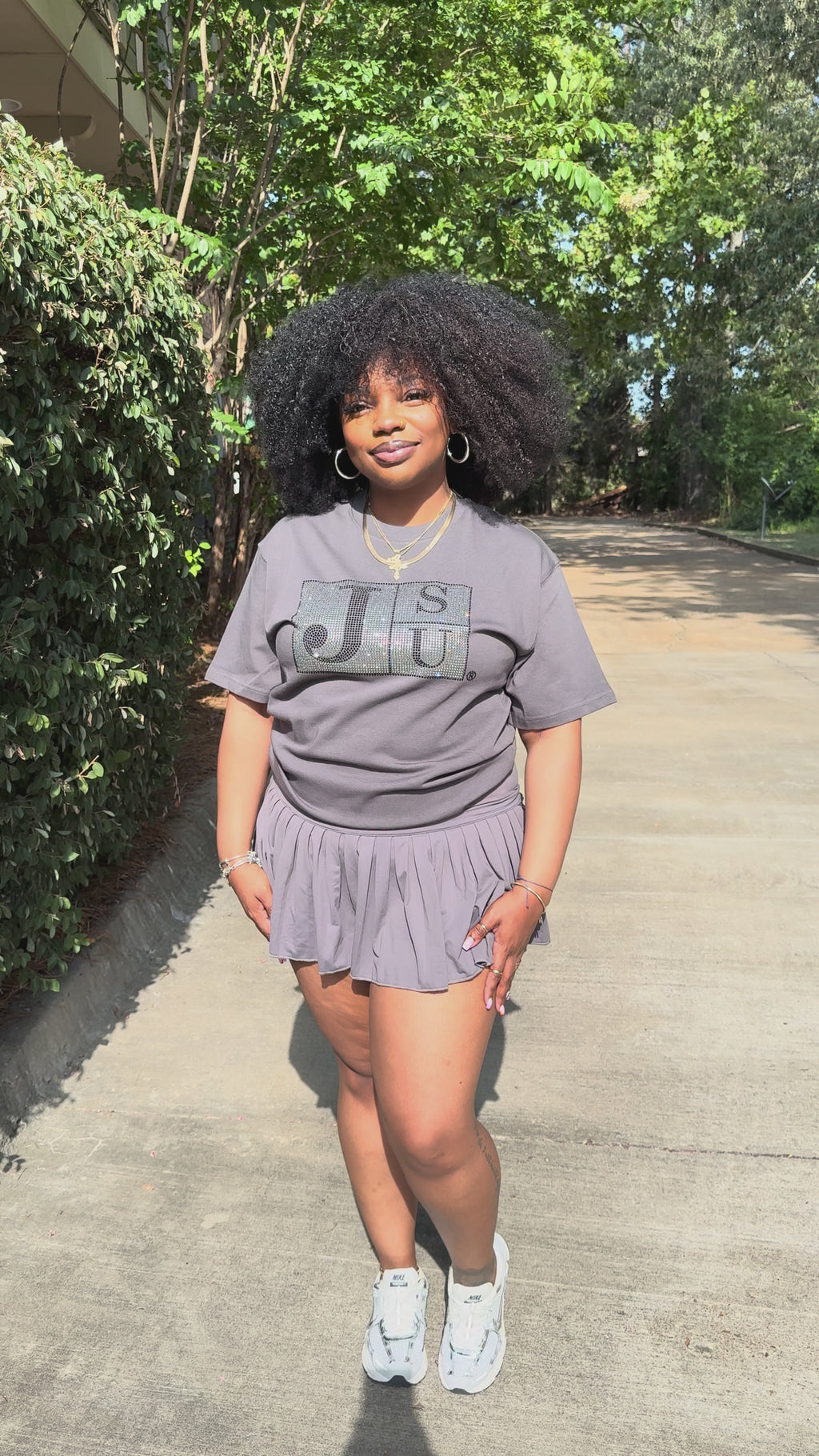 THEE Diamond Block Luxe Tee (Charcoal) (UNISEX)