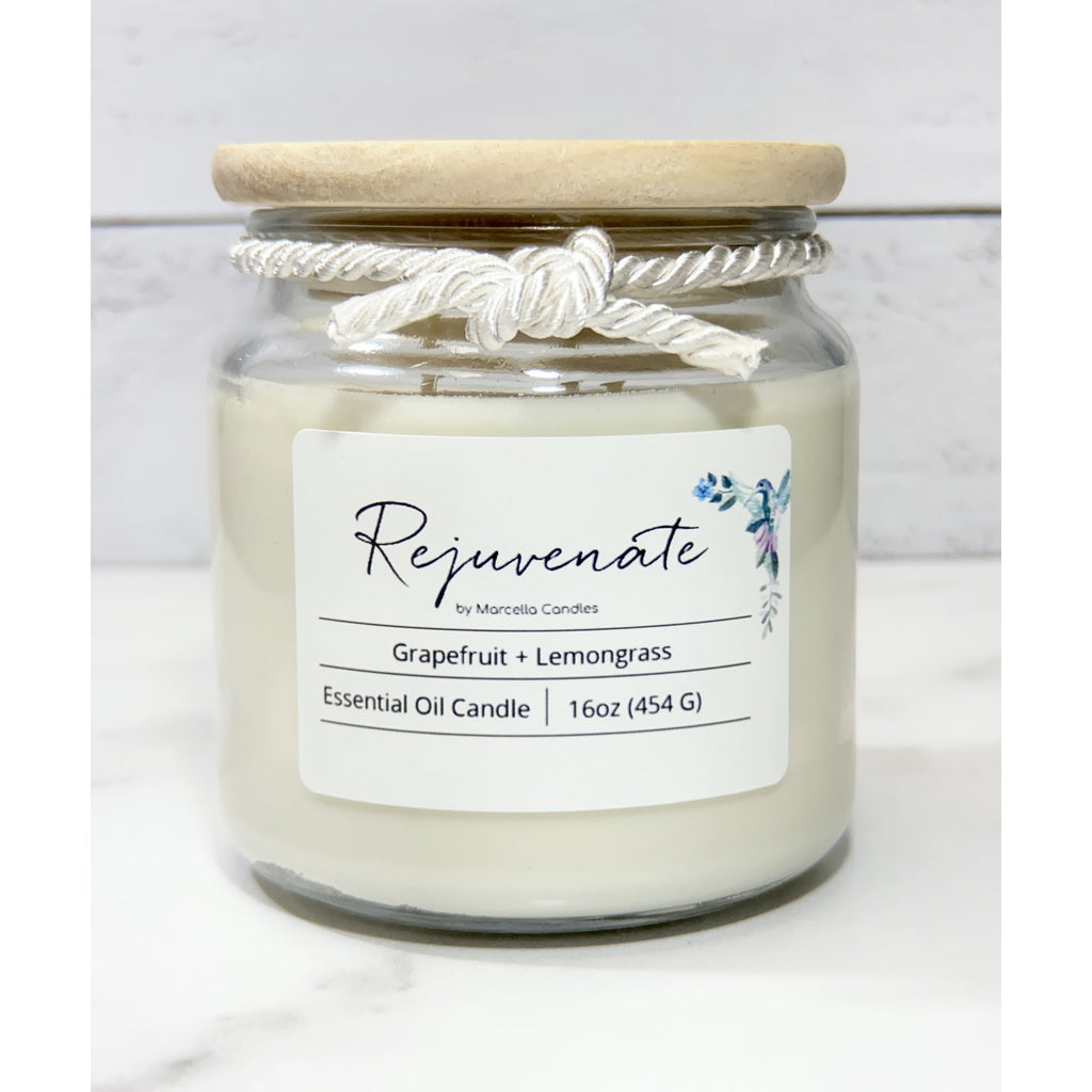 Rejuvenate Grapefruit + Lemongrass Aromatherapy Candle
