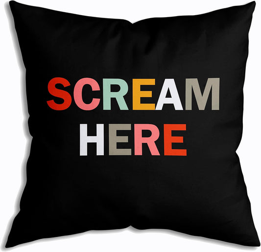 Scream Here Pillow